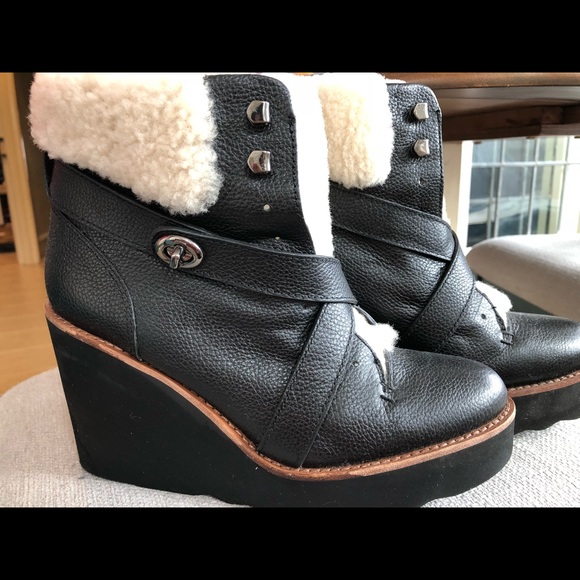 coach wedge booties